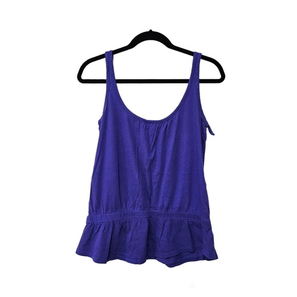 City Unltd. Blue Violet Sleeveless Peplum Top Size Medium - Picture 2 of 2